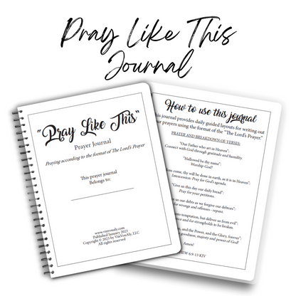 "Pray Like This" Prayer Journal
