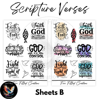 Scripture Verse Sticker Sheets