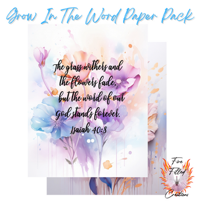 Grow In The Word - Paper Pack