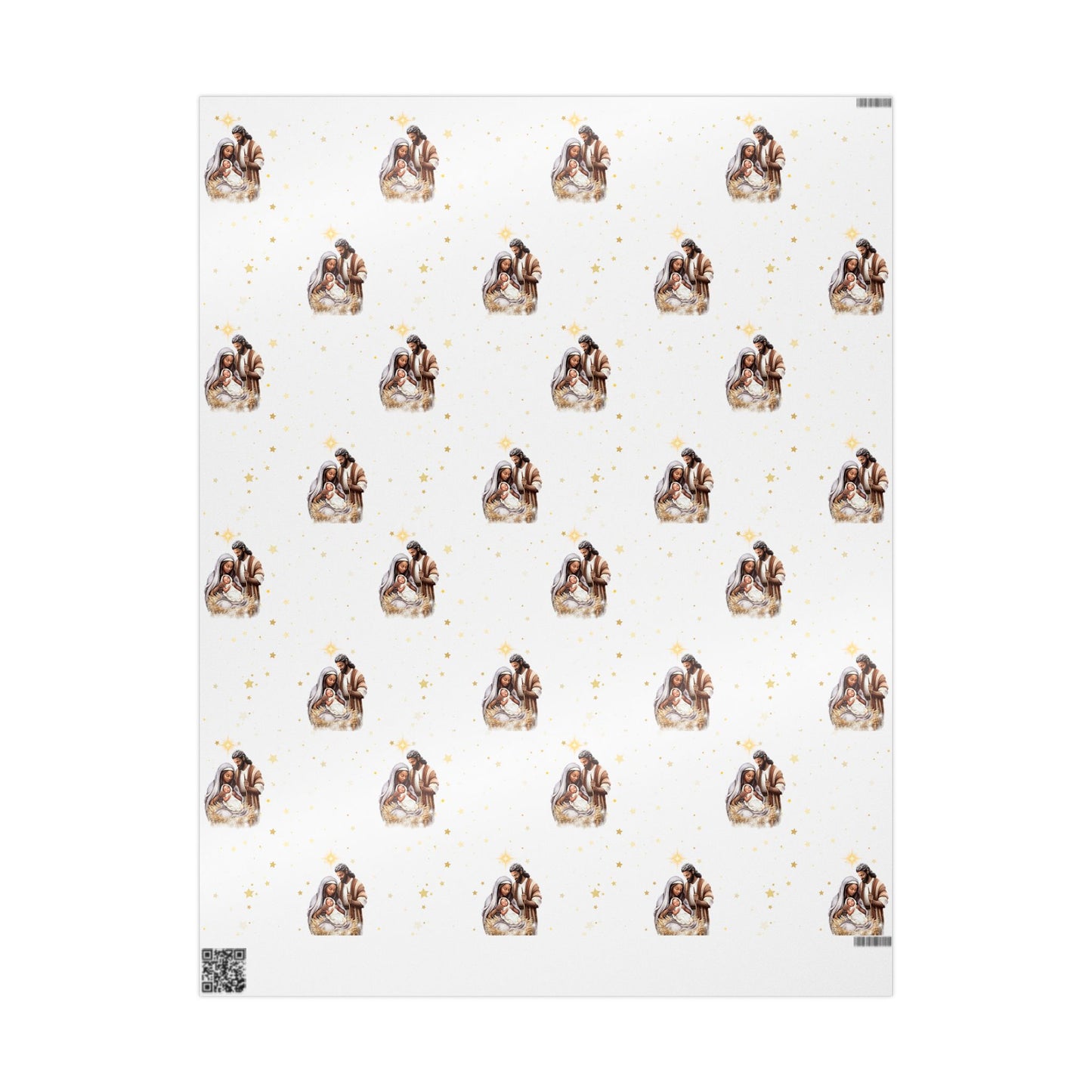 Nativity Gift Wrapping Paper - Dark Skin