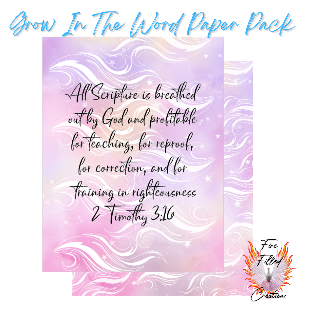 Grow In The Word - Paper Pack