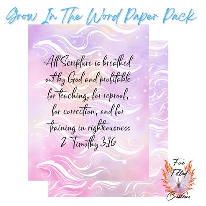 Grow In The Word - Paper Pack