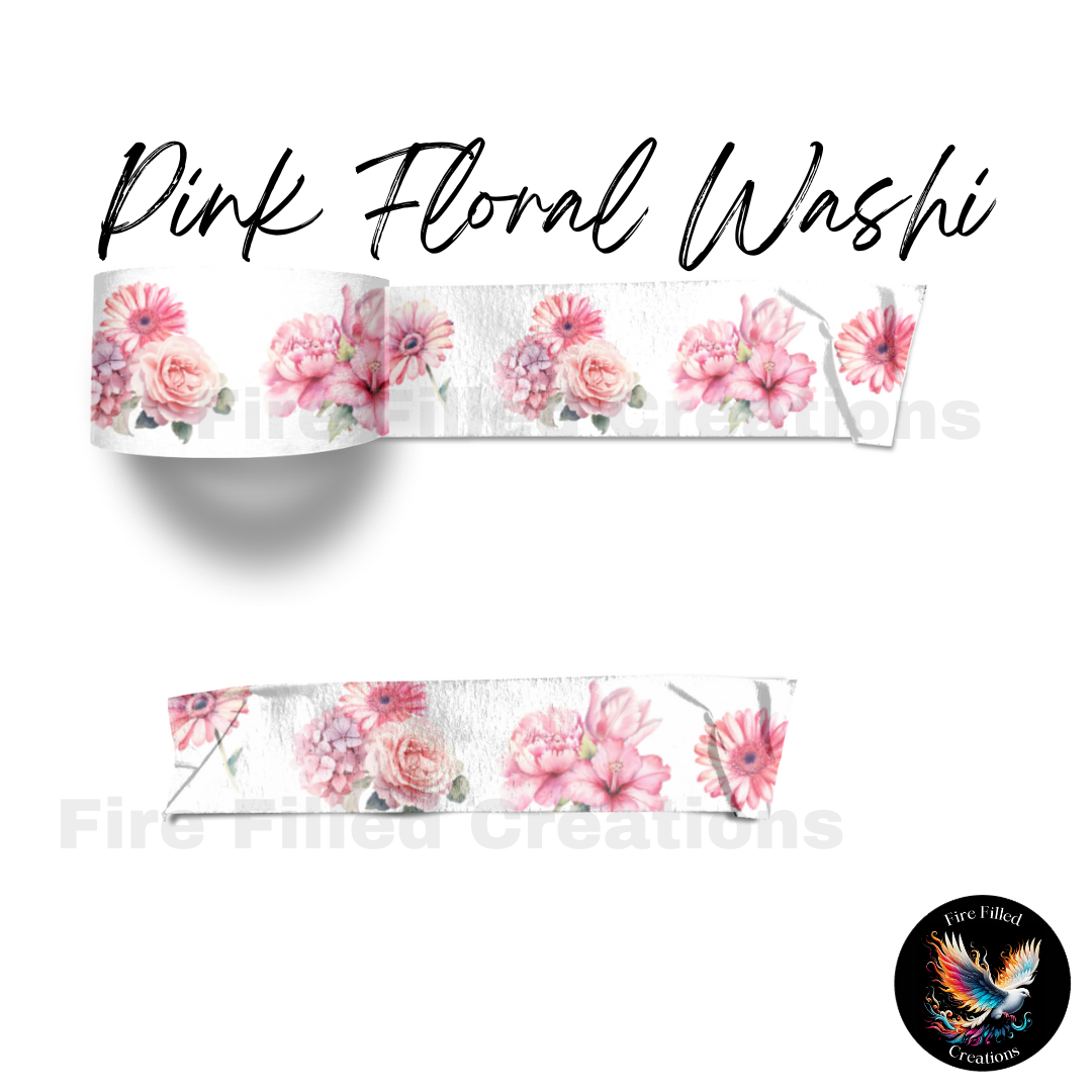 Pink Floral Washi