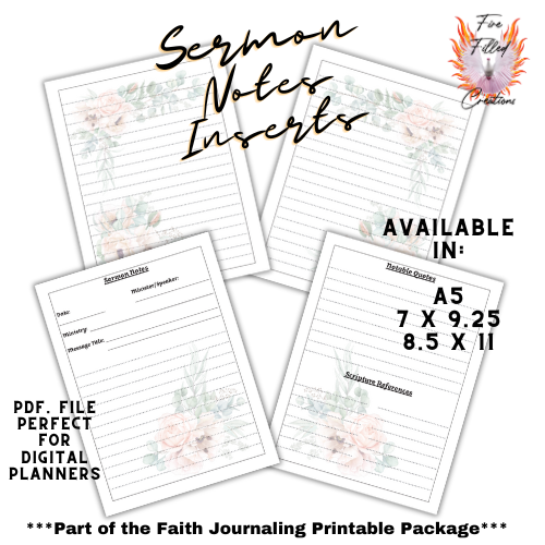 Faith Journaling Inserts - **Digital**