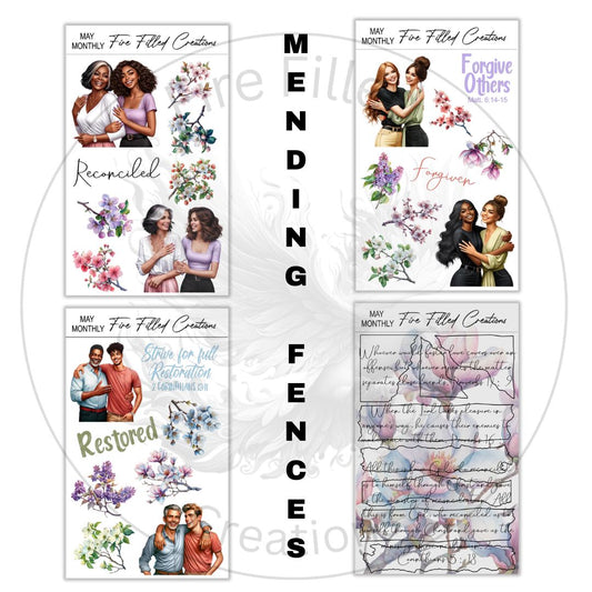 Mending Fences - Sticker Sheet & Die Cut Set