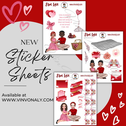 Eros Love - Sticker Sheet Set