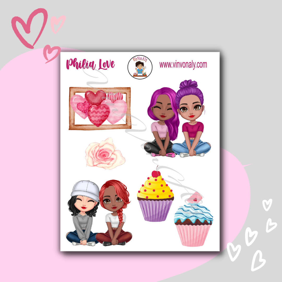 Philia Love - Sticker Sheet Set