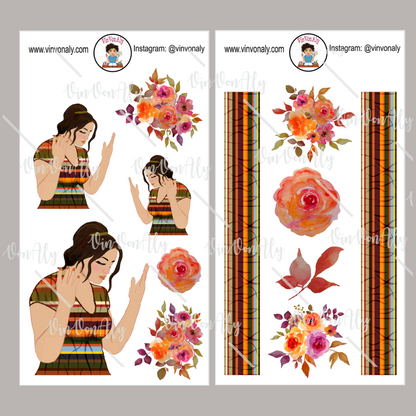 Amanda - Medium Sticker Sheet or Sticker Sheet Set
