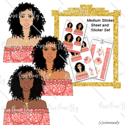 Angel- Medium Sticker Sheet or Sticker Sheet Set