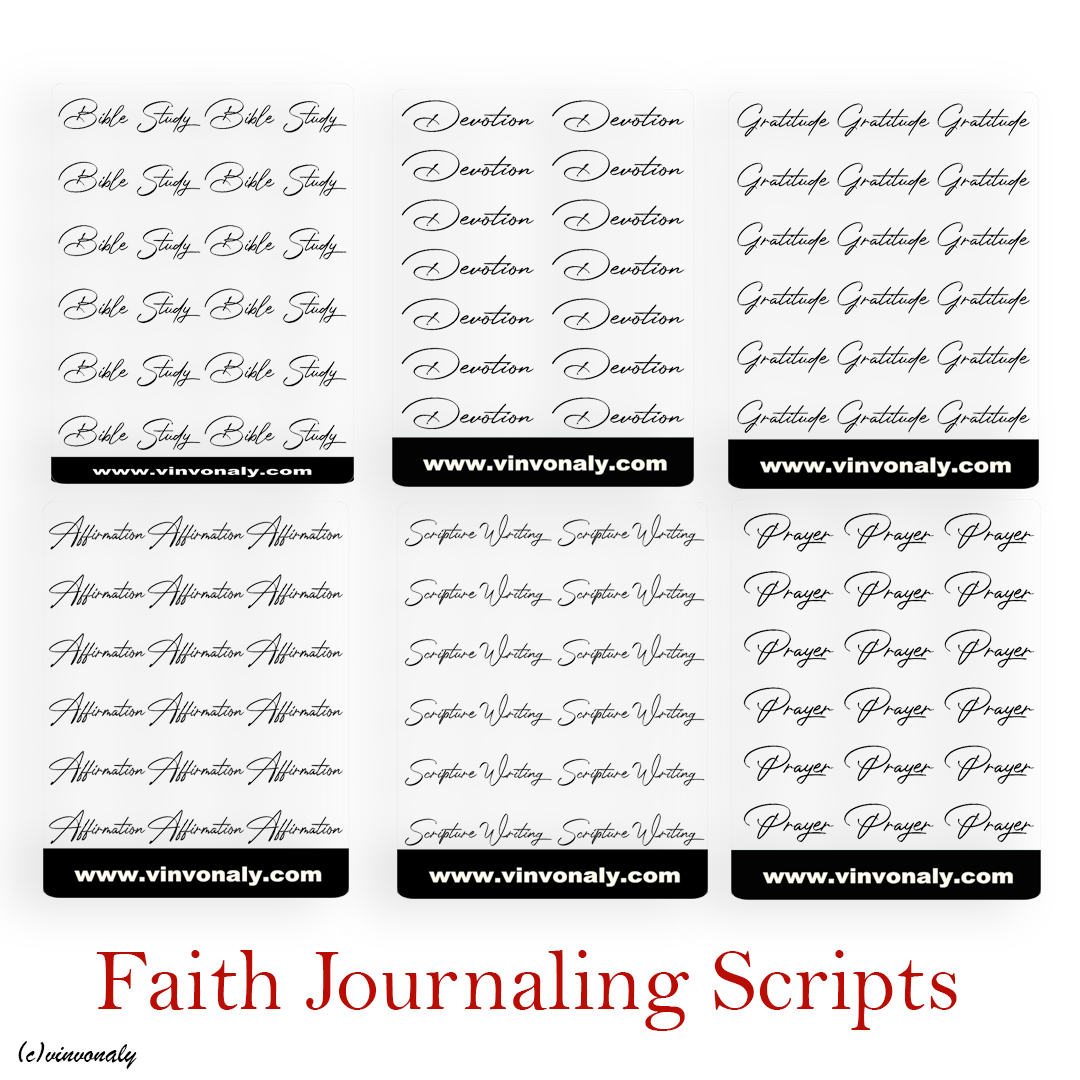 Faith Journaling Scripts - Sticker Sheet